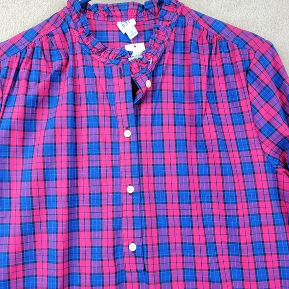 Gap Women's Plaid Long Sleeve Button Up Shirt Size Small - Picture 3 of 5